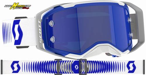 Maschera SCOTT Prospect 2.0 AMP chrome Montatura:  doppler white/blue  Lente:  blue chrome works  ID prodotto:  4214788208349