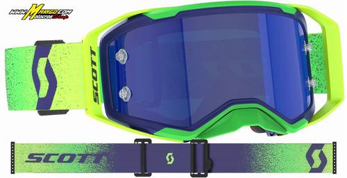 Maschera SCOTT Prospect 2.0 AMP chrome Montatura:  midnight purple/safety yellow  Lente:  blue chrome works  cod. 4214787914349