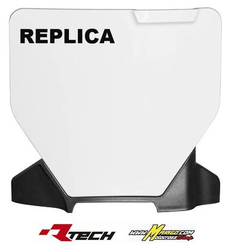 110 -  TABELLA PORTANUMERO ANTERIORE   TC / FC 125-250-300-350-450 2023>2024  cod. R-TBHSQBNNR23  BIANCO-NERO